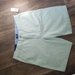 Meadow green flat front shorts waist 32
